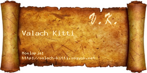 Valach Kitti névjegykártya